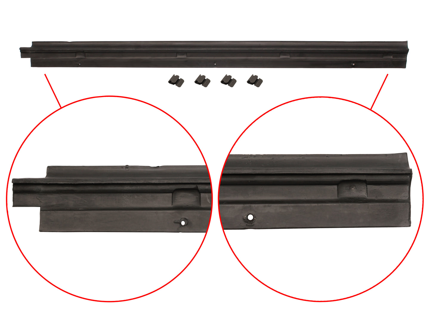 Door Belt LC LJ Coupe Left Hand Front Outer - RDB1019