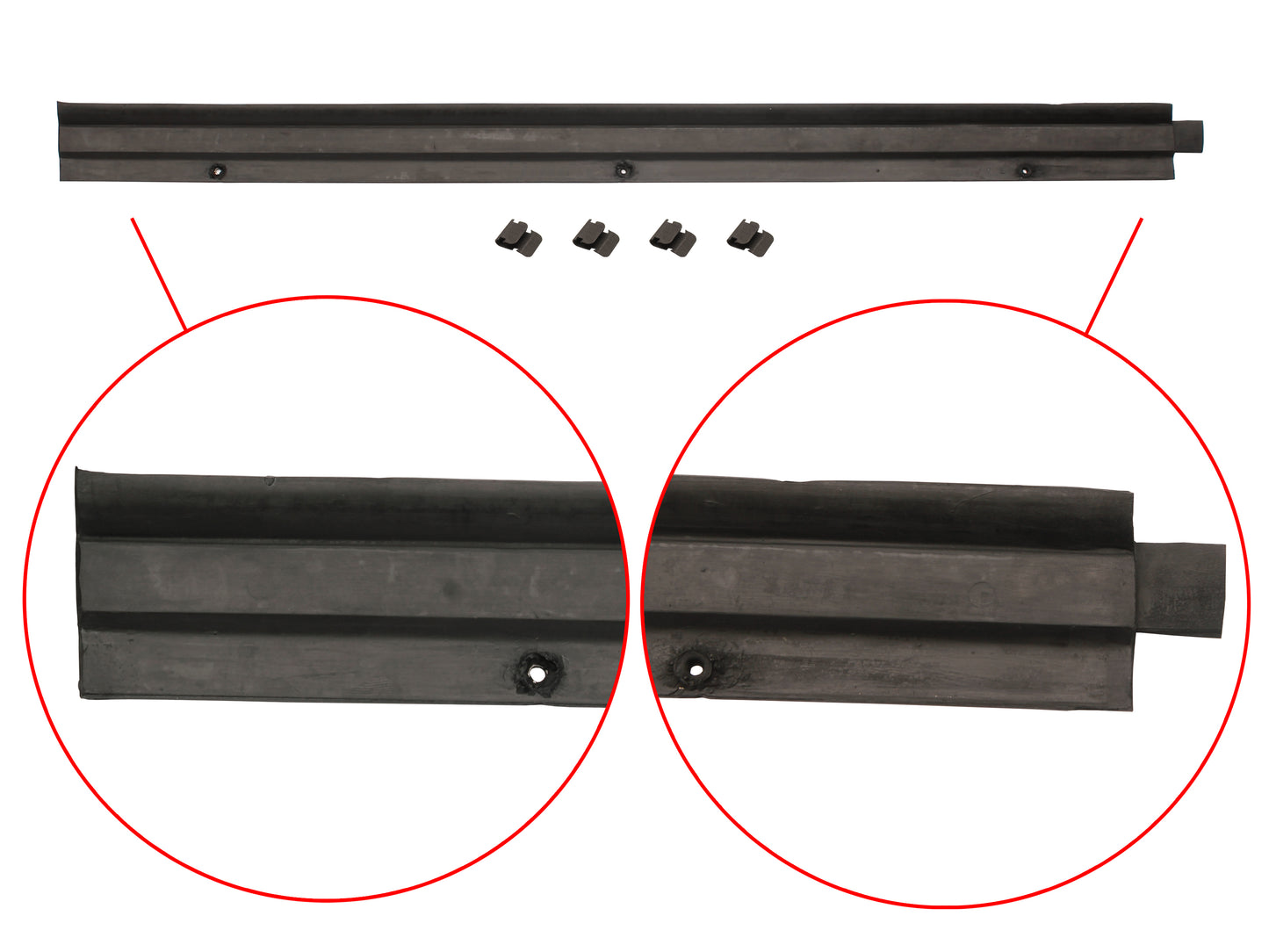 Door Belt LC LJ Coupe Left Hand Front Outer - RDB1019