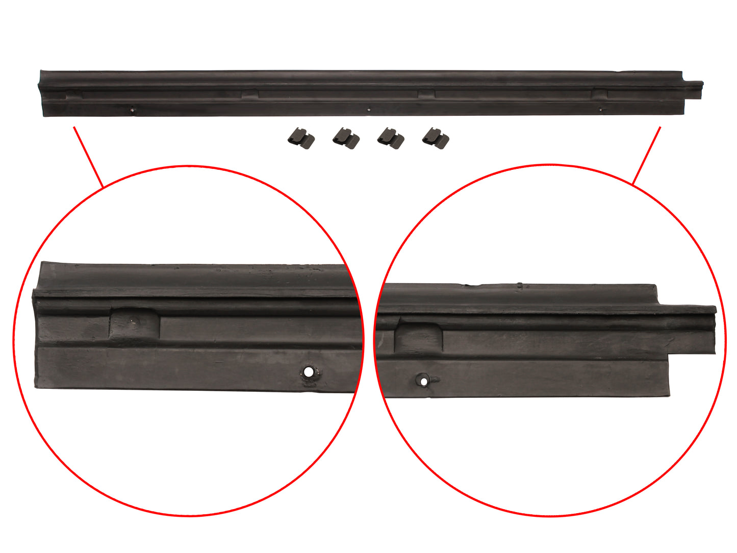 Door Belt LC LJ Coupe Right Hand Front Outer - RDB1020