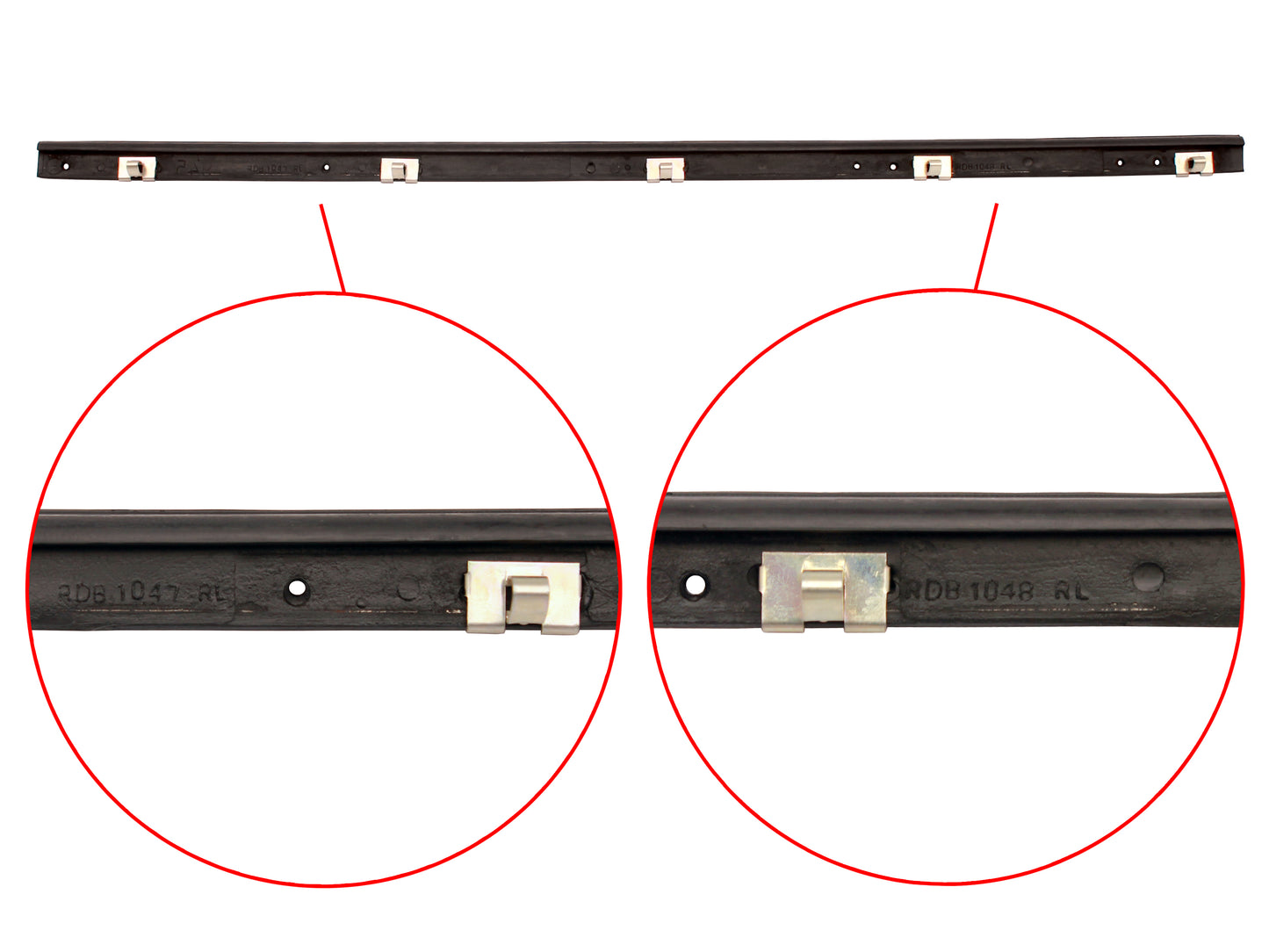 Door Belt HD HR Rear Left Outer Right Inner - RDB1047