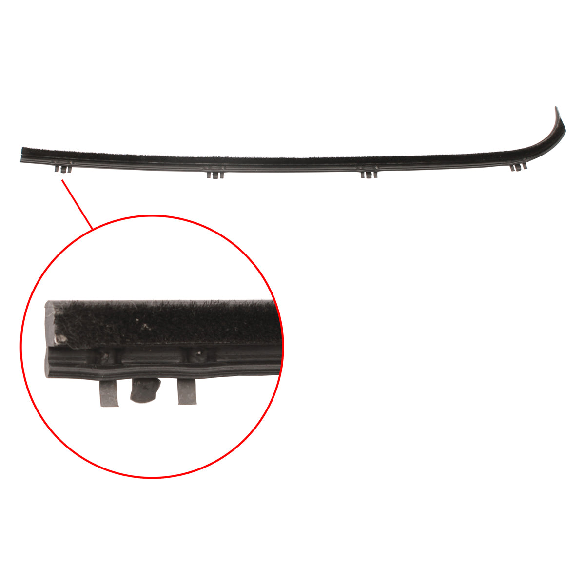 Door Belt Ford Bronco LHF Inner Replacement - RDB2069