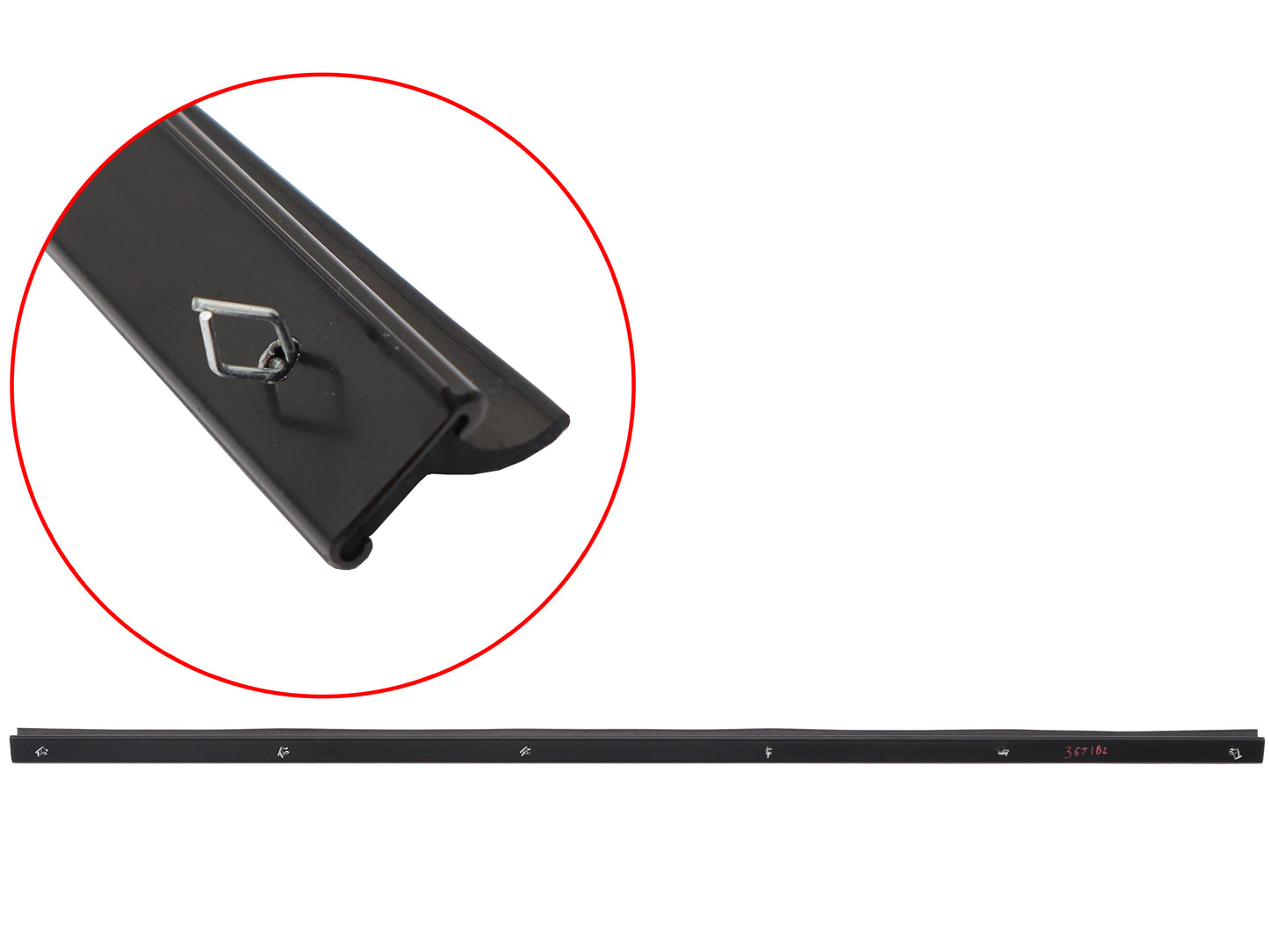 Door Belt Suits Toyota Landcruiser FJ60 LHF Inner No 1/4 Window Black Trim Type - RDB3671BL