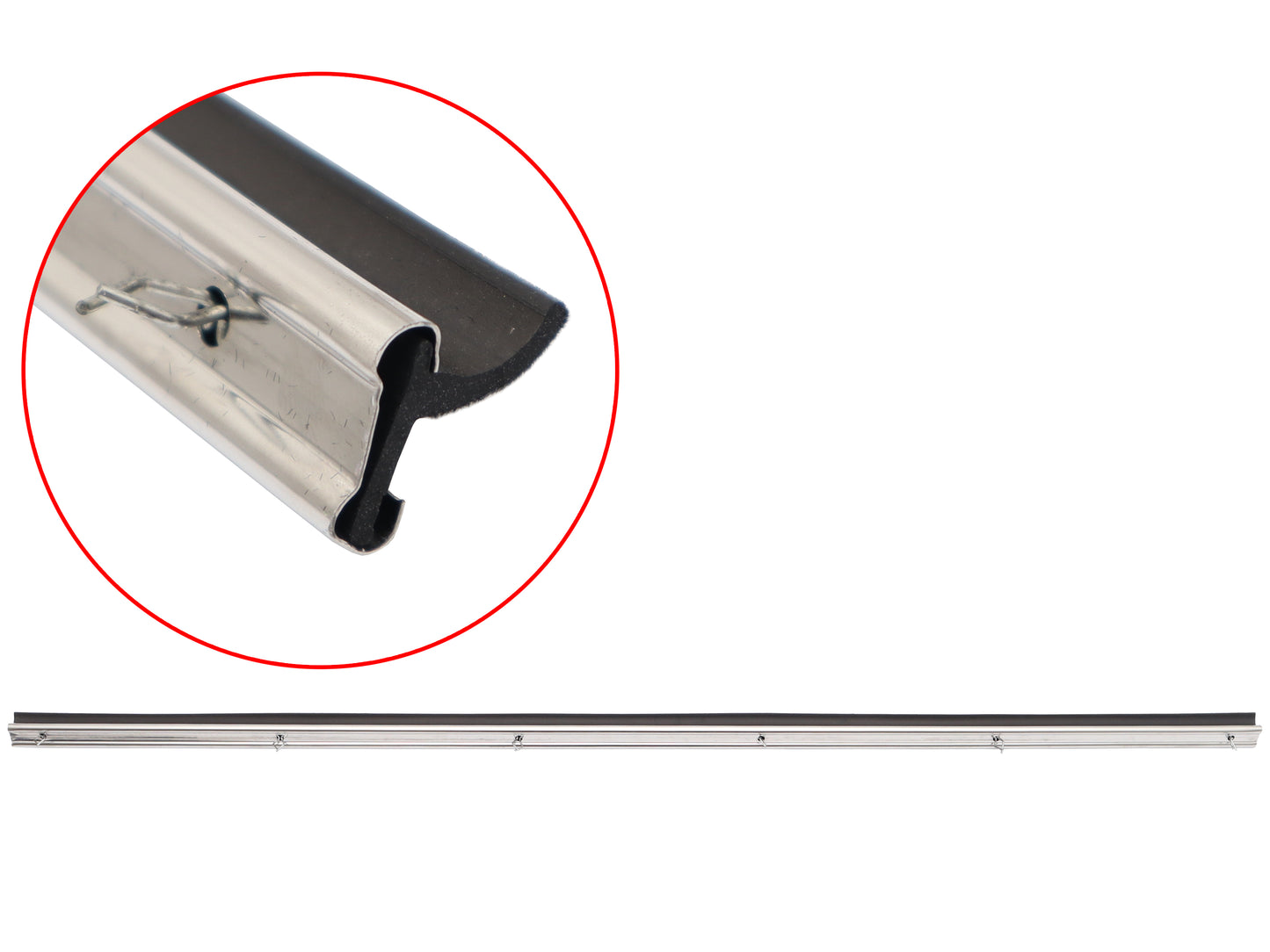 Door Belt Suits Toyota Landcruiser FJ60 LHF Inner No 1/4 Window Stainless Type - RDB3671