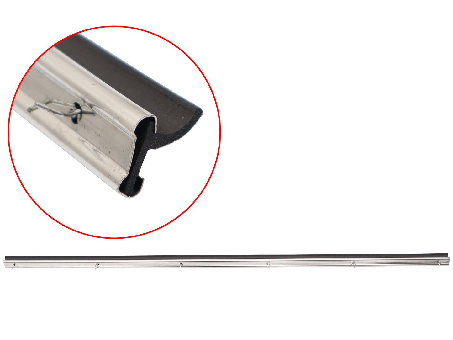 Door Belt Suits Toyota Landcruiser FJ60 RHF Inner No 1/4 Window Stainless Type - RDB3672