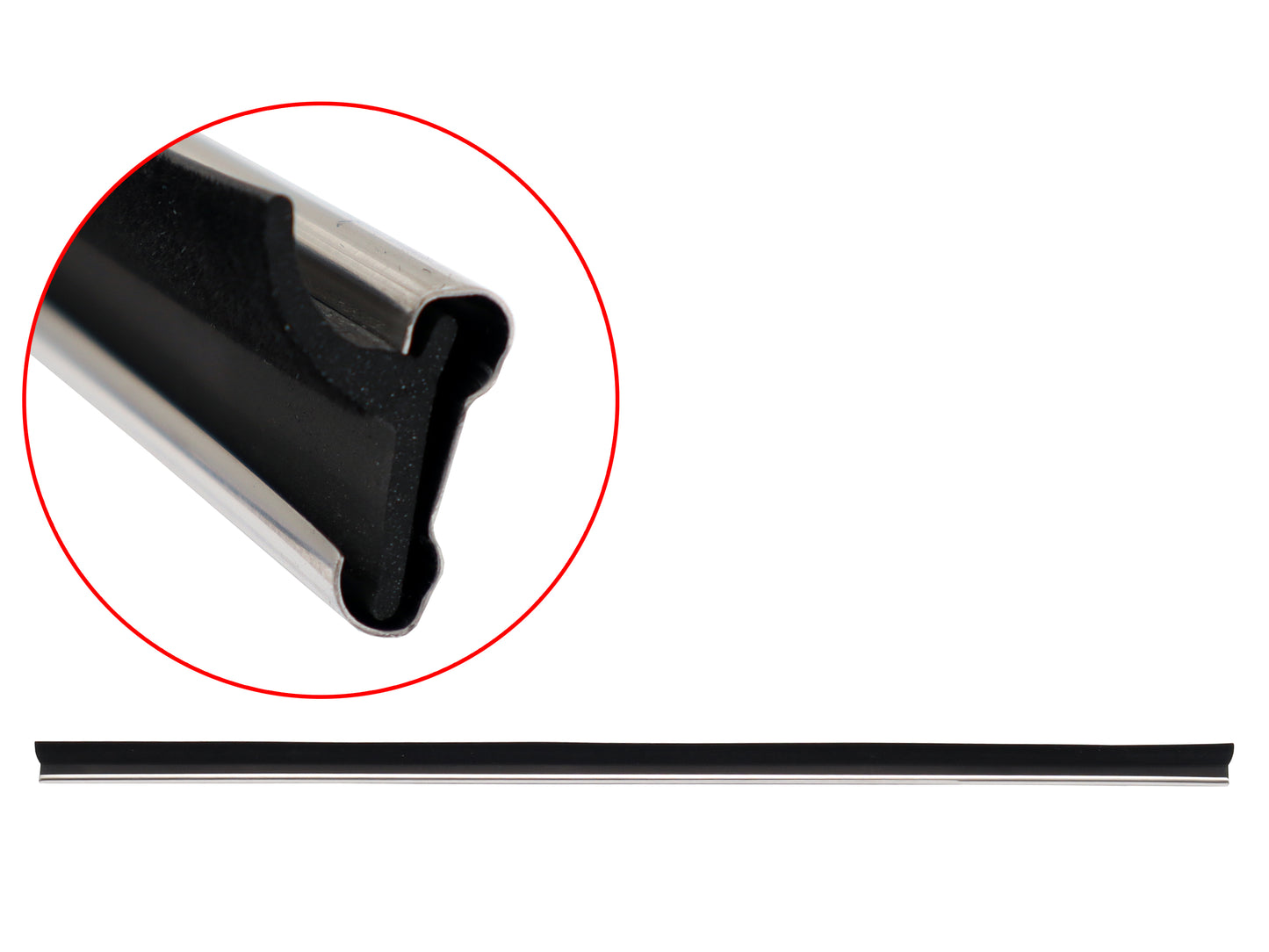 Door Belt For Toyota Landcruiser FJ60 LHF Inner With 1/4 Window Stainless Type - RDB3673