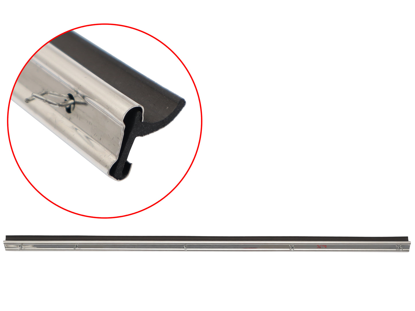 Door Belt Suits Toyota Landcruiser FJ60 RHF Inner With 1/4 Window Stainless Type - RDB3674