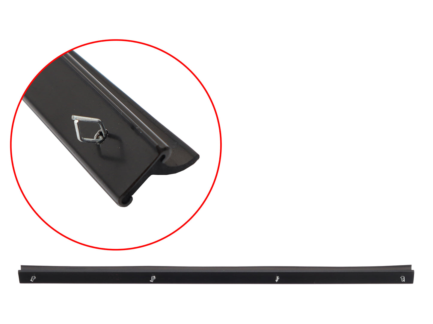 Door Belt Suits Toyota Landcruiser FJ60 LHR Inner Black Trim Type - RDB3675BL