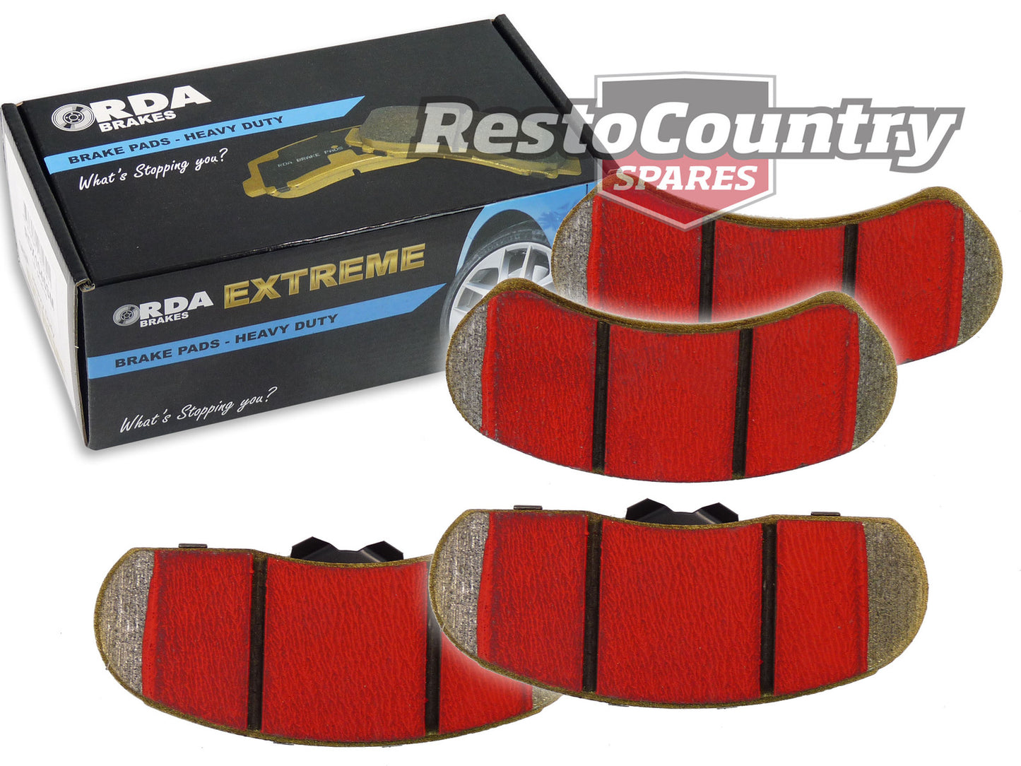 RDA Extreme Front Disc Brake Pads (PBR Cast Iron) Ford XW-XF / Holden HQ-WB - RDX1045SM