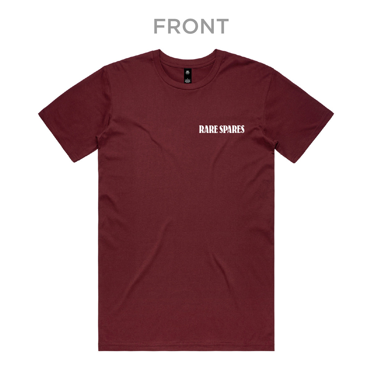 Rare Spares Ford T-Shirt - Burgundy & Black Print (S) - RSFTBU-S