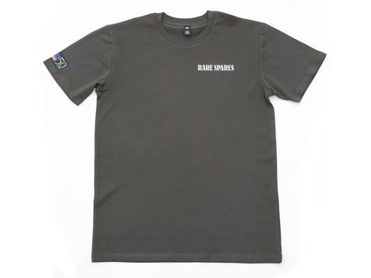 Rare Spares Holden T-Shirt - Charcoal & White Print (Large) - RSHTCA-L