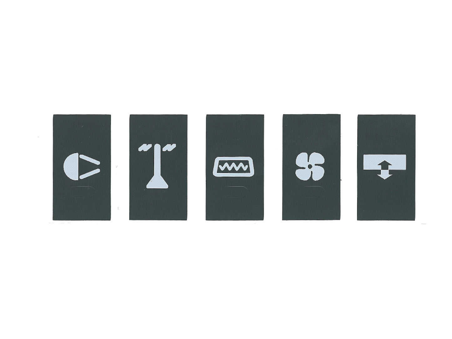 Decal Switch Original Symbols On Grey HJ HX HZ, LH LX UC - SD1003