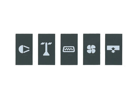 Decal Switch Original Symbols On Grey HJ HX HZ, LH LX UC - SD1003