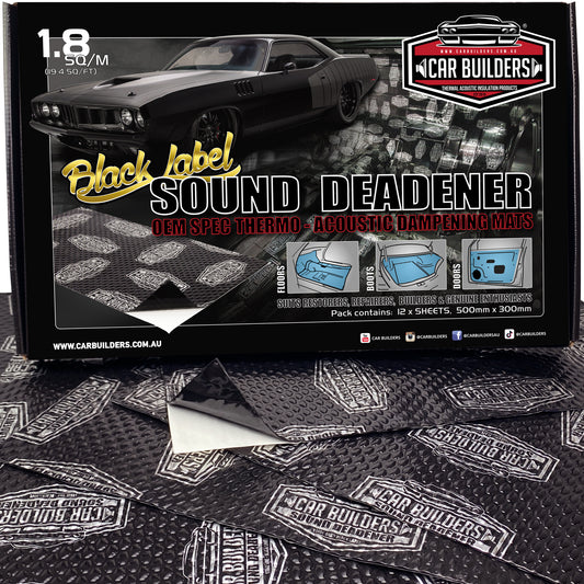 Car Builders Sound Deadening Kit Black - SDBLK