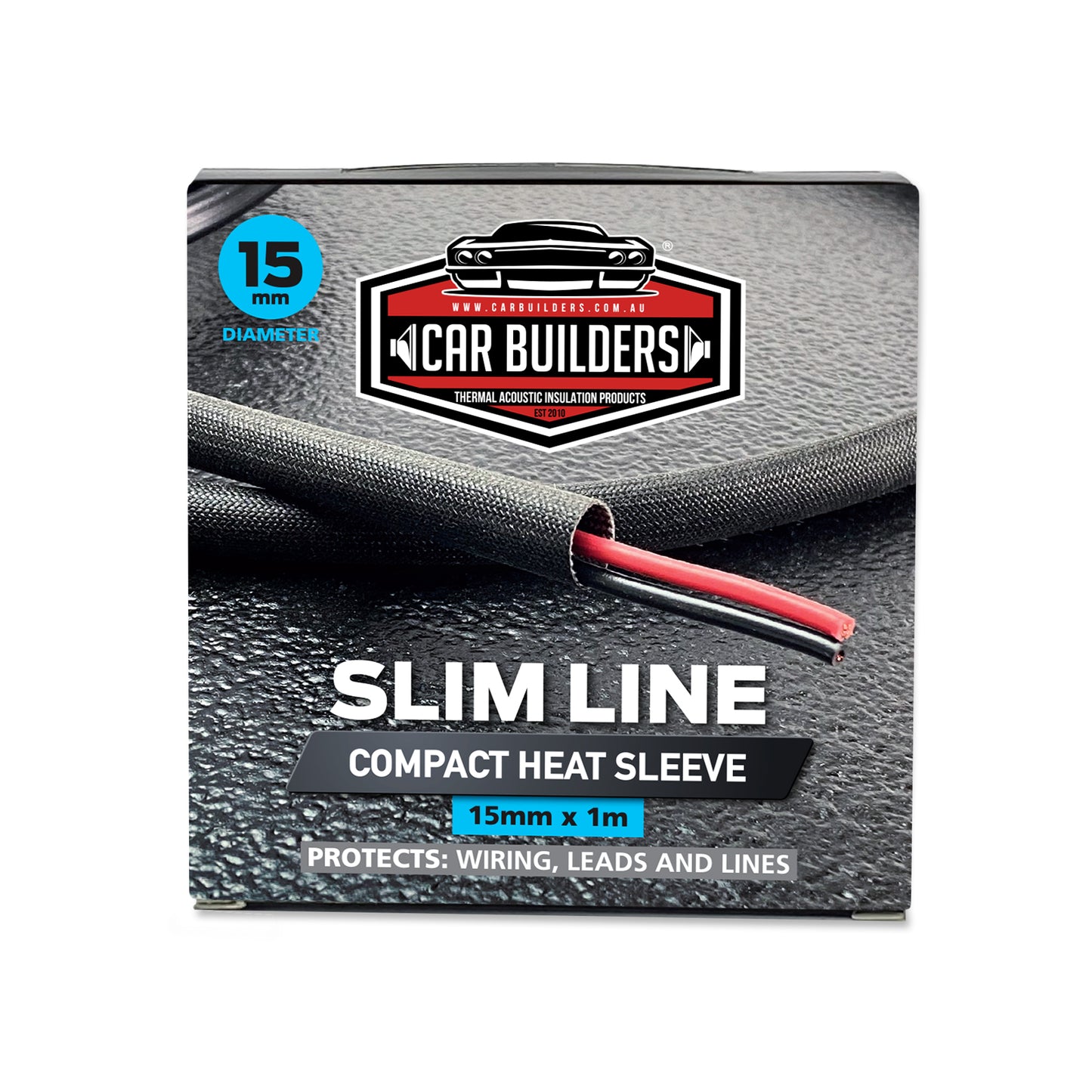 Car Builders Slim-Line Heat Sleeve 15mm - SLL15