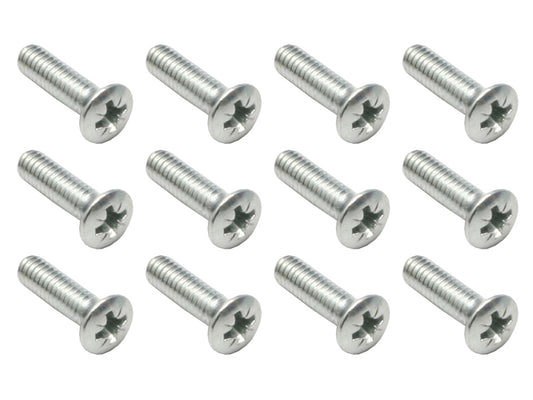 Ford Interior Chrome Screw Pack Phillips Oval Head 8G 5/8" CR ZP 12pcs - SM0012