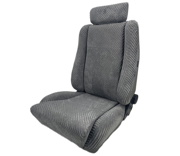 Autotecnica Sport Seat Grey Striped Includes Lumbar Support & Twin Adjusters  - SP88GS