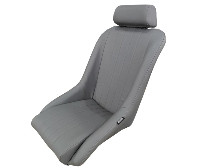 Autotecnica Seat Classic Grey PU Leather Includes Slider - SS25GH