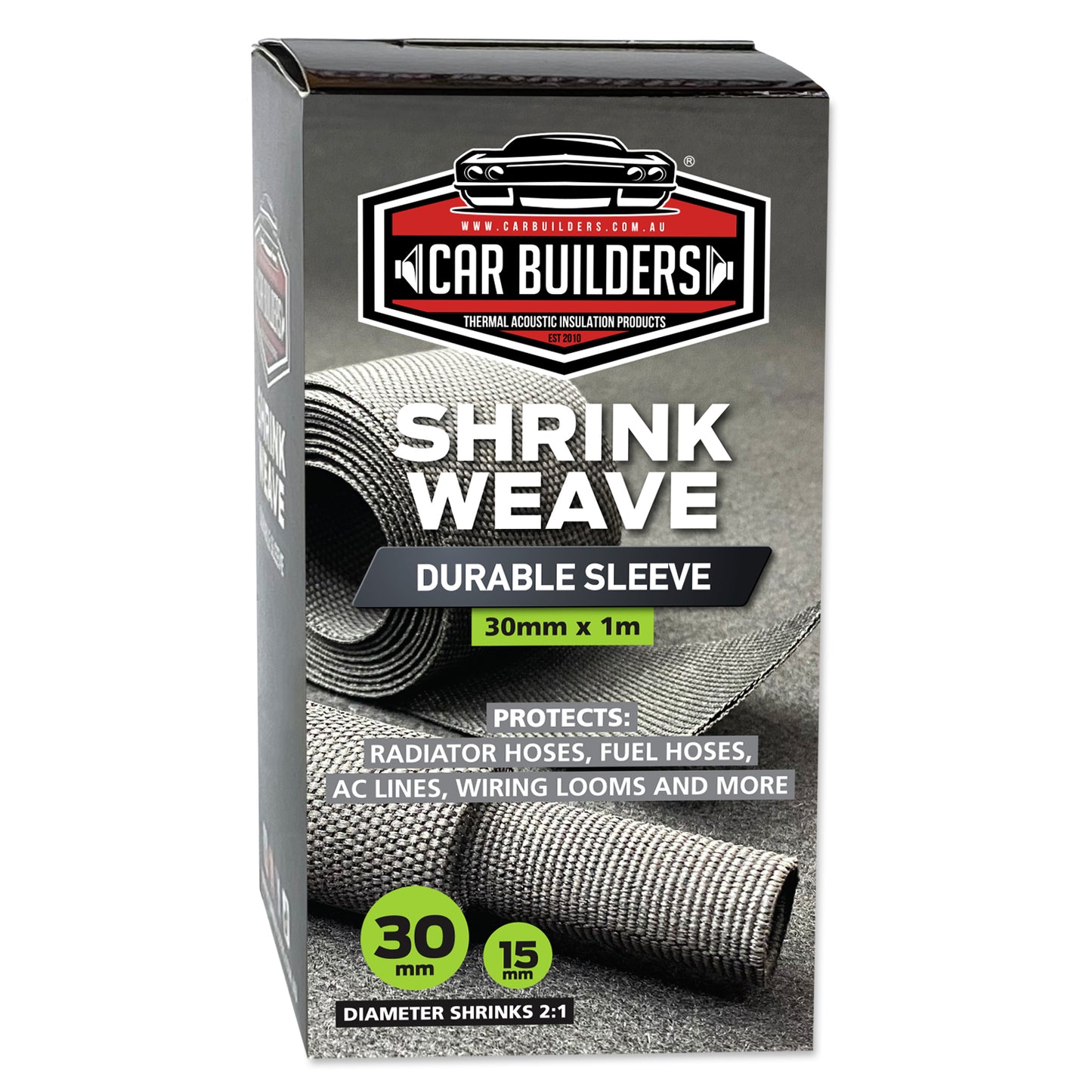 Car Builders Shrink Weave Sleeve 30mm - SWE30