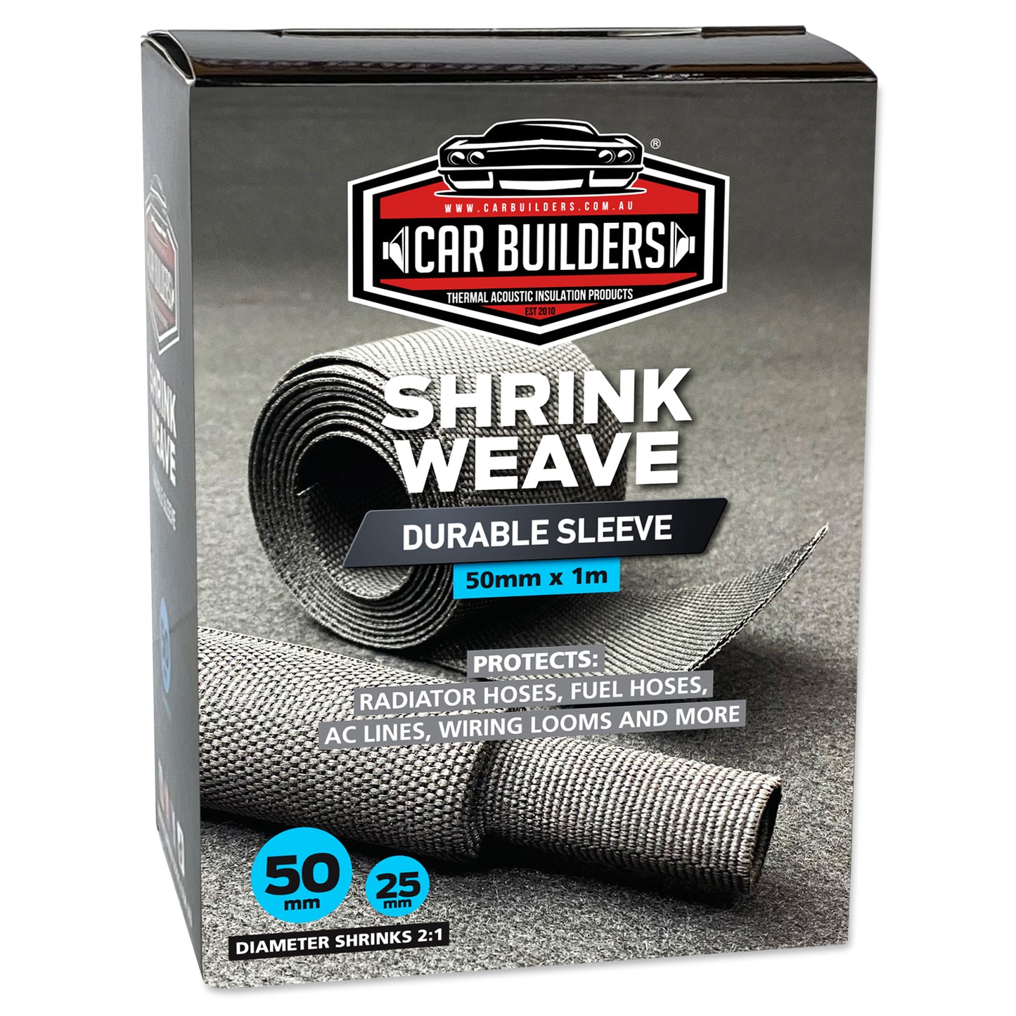 Car Builders Shrink Weave Sleeve 50mm - SWE50