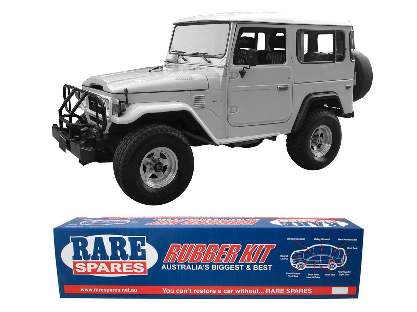 Body Rubber Kit Suits Toyota Landcruiser No Quarter FJ40-45 - TOY5