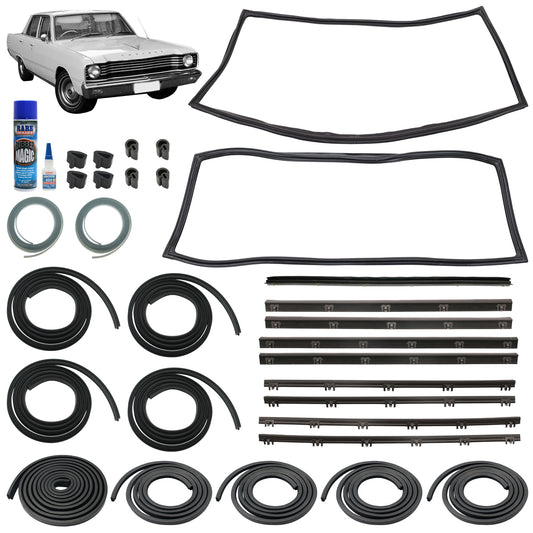 Body Rubber Kit Valiant VE VF VG VIP Sedan With Quarter - VAL23