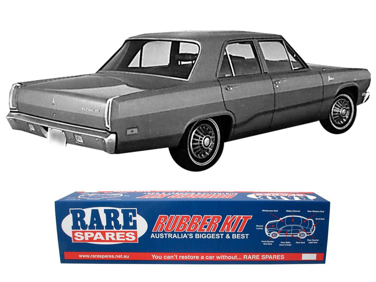 Body Rubber Kit Valiant 68/71 VE VF VG Sedan - VAL8