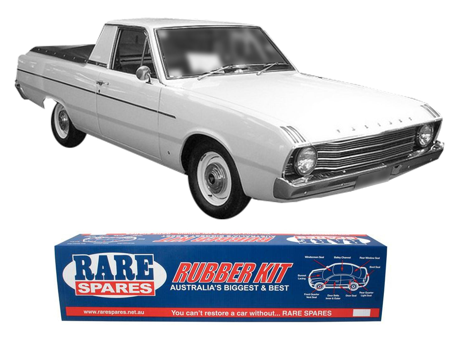 Body Rubber Kit Chrysler VE VF VG Valiant Ute - VAL9