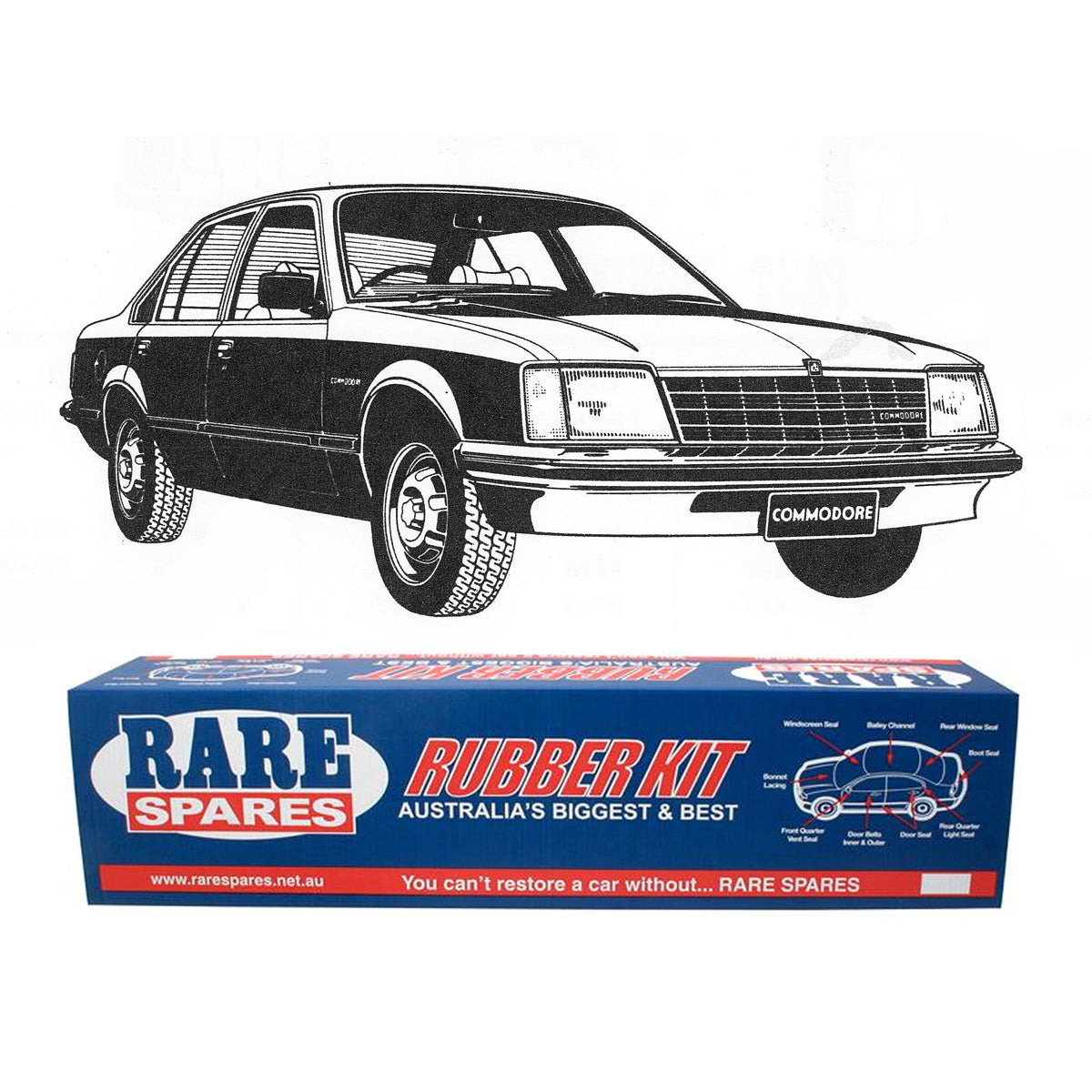 Body Rubber Kit Holden VC SLE Commodore Sedan - VB2P