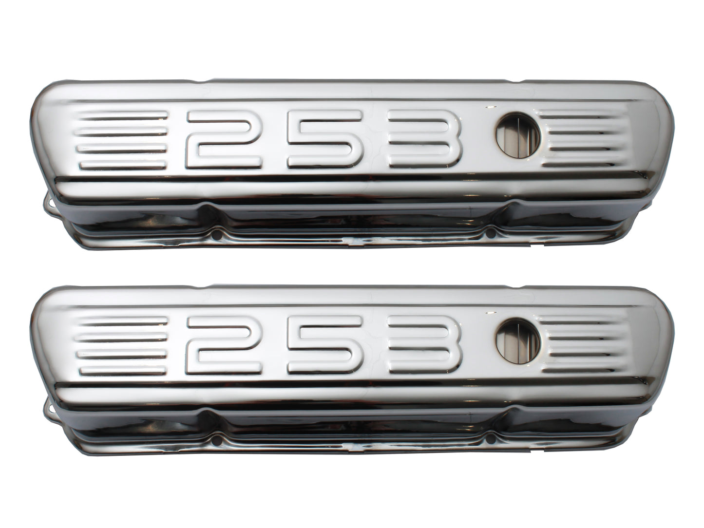 TFI Rocker Covers "253" Embossed Chrome - VC253
