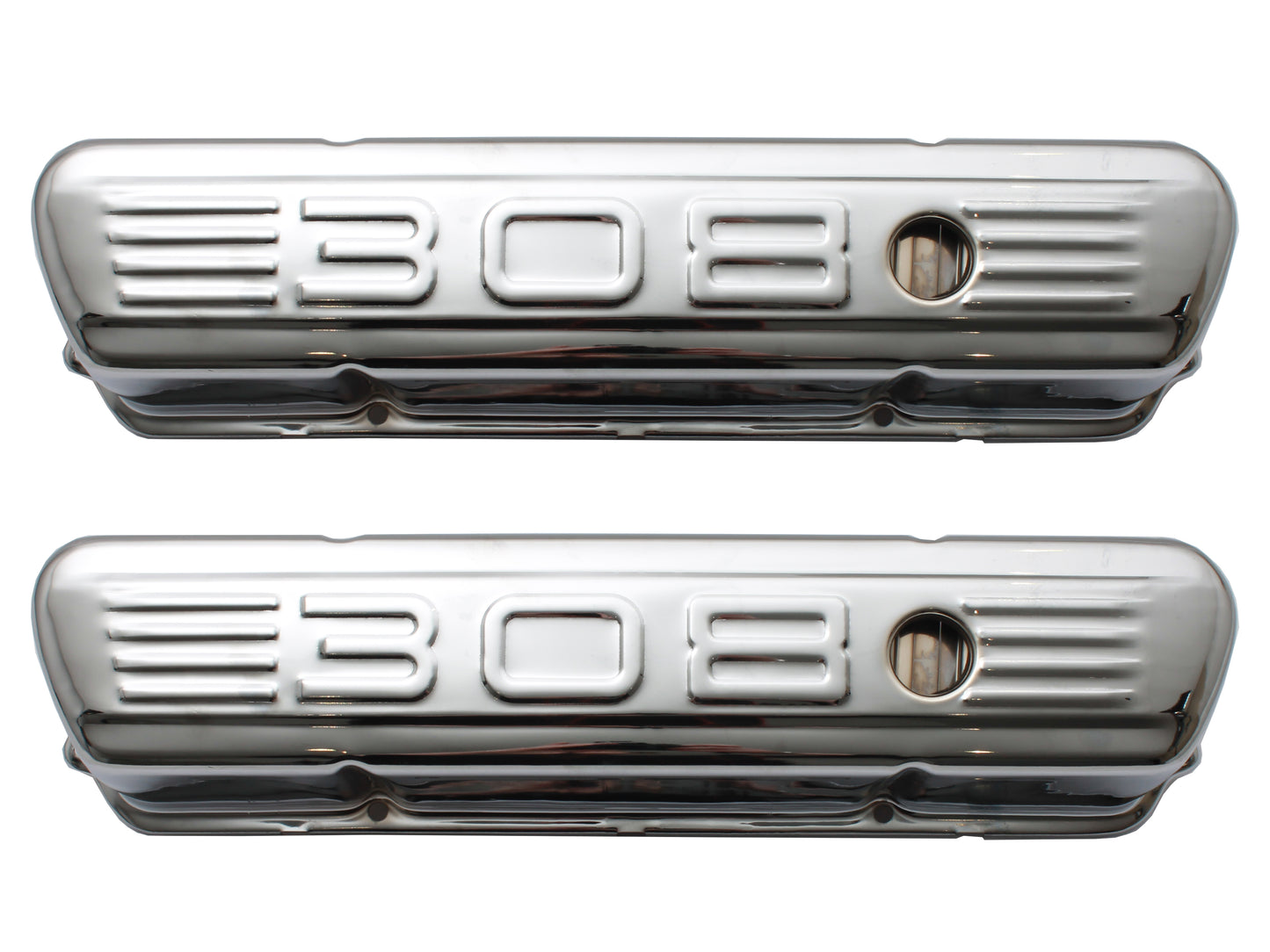 TFI Rocker Covers "308" Embossed Chrome - VC308