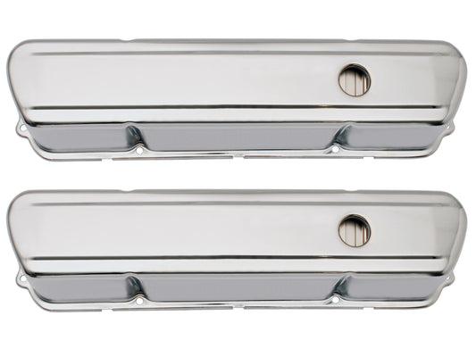 TFI Rocker Cover Chrome Plain Tall 253 308 Pair - VC308P
