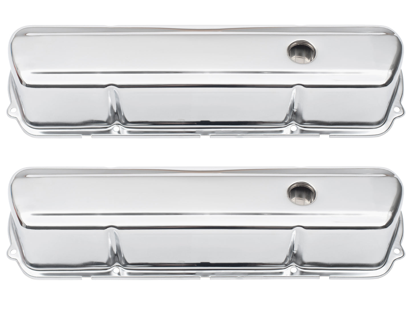 TFI Rocker Cover Chrome Plain Tall 253 308 Pair - VC308P