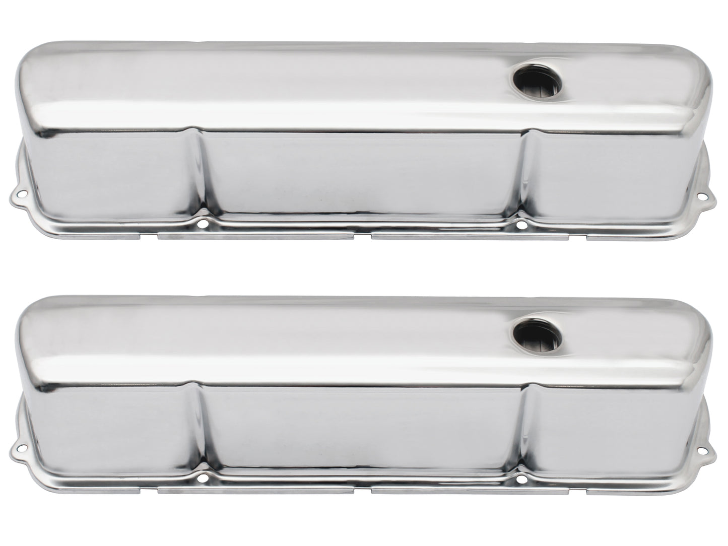 TFI Rocker Cover Chrome Plain Tall 253 308 Pair - VC308P