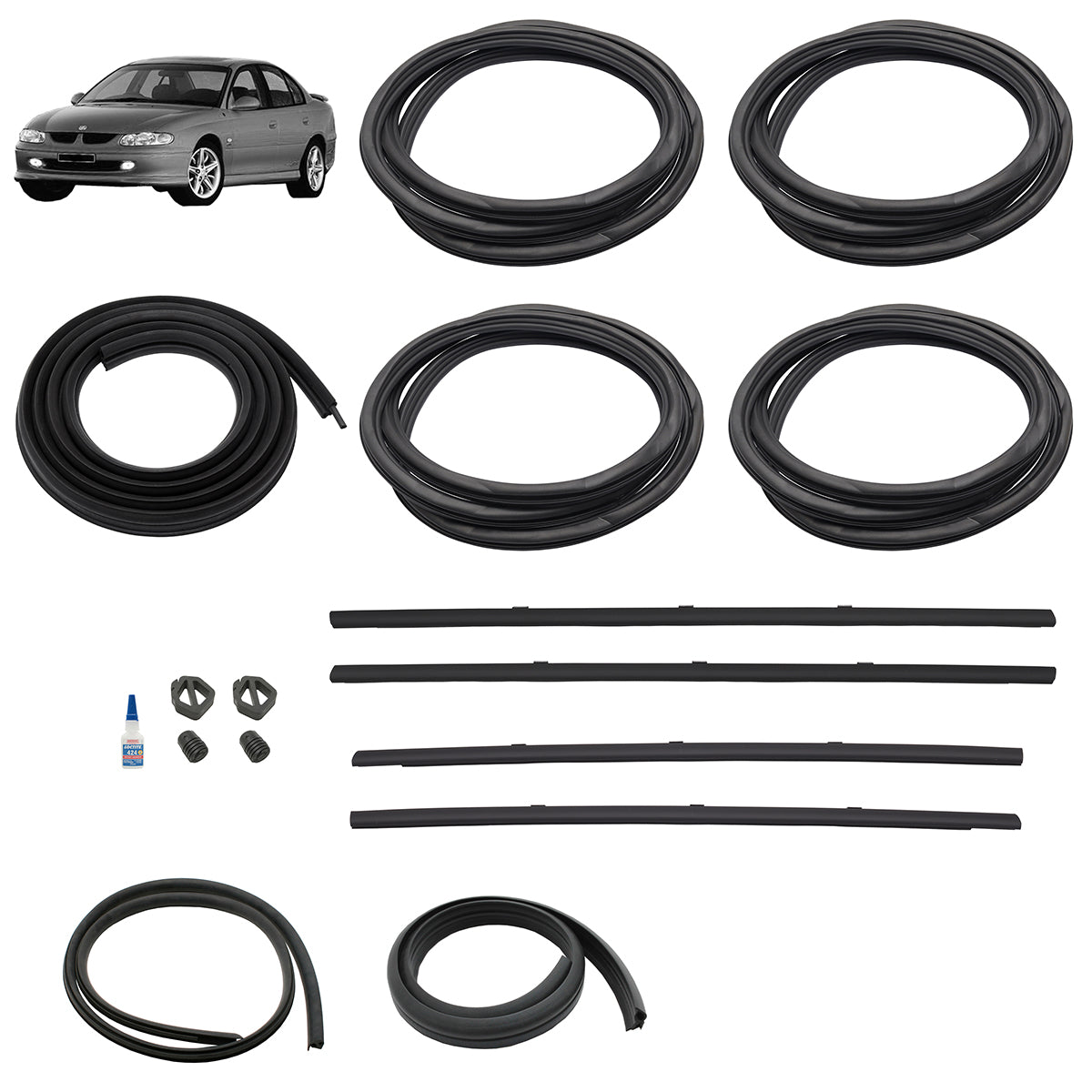 Body Rubber Kit VT VX Commodore Sedan - VT1