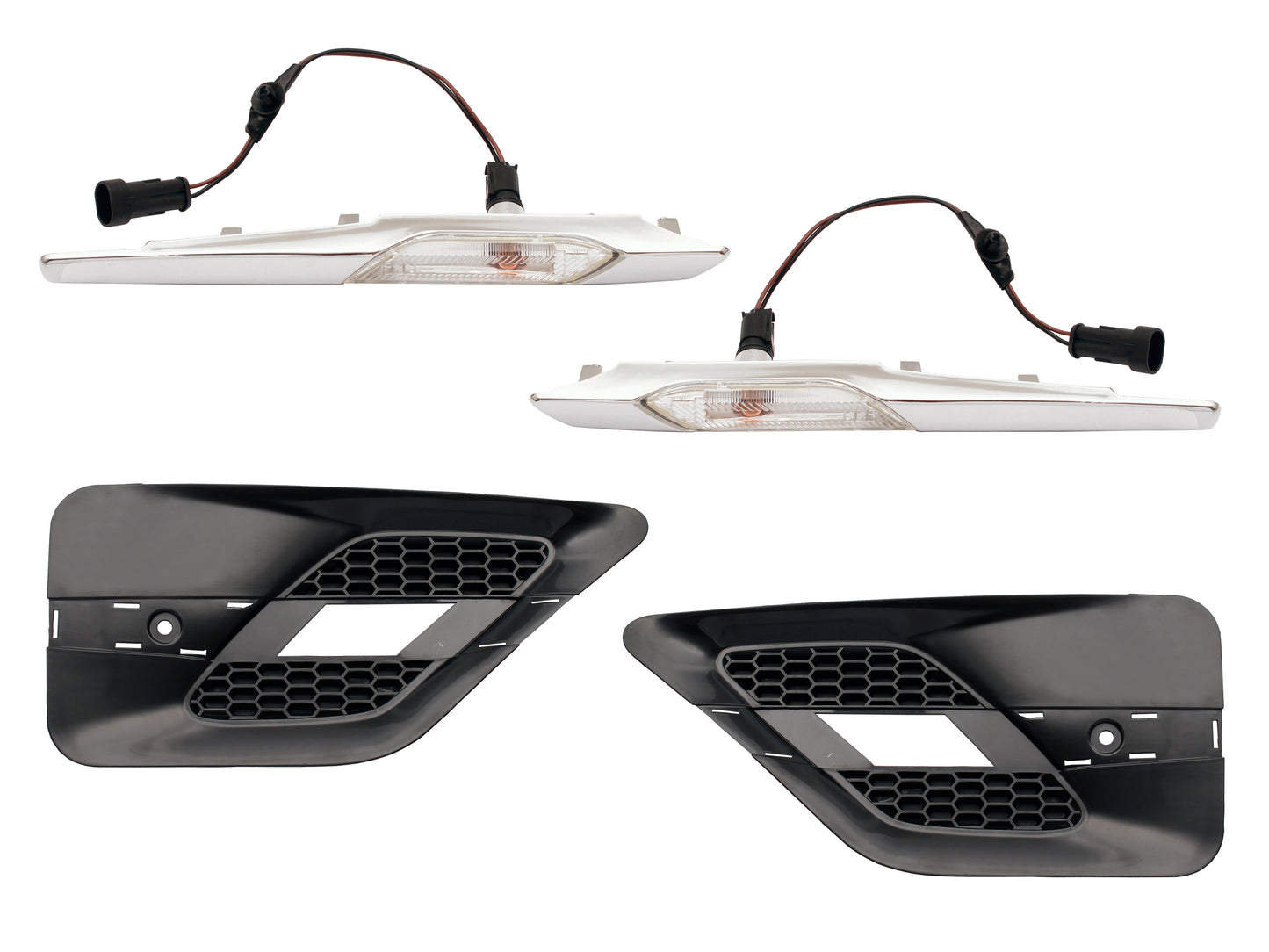 Lens Side Indicator Fender Vent Insert VZ SS Pair - VZSSIK