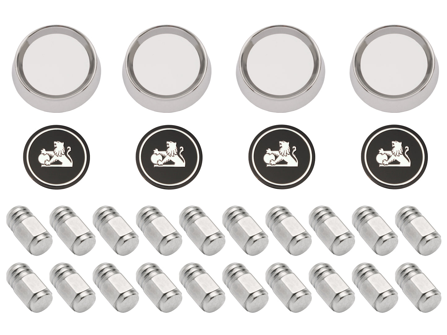 Wheel Cap Kit With Nuts HJ HX HZ GTS LH LX (4 Wheels) - WC1007A