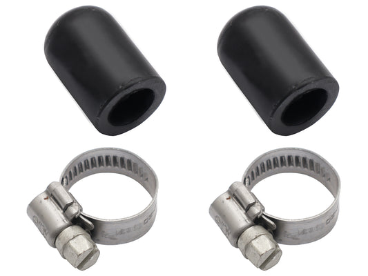 Water Block Off Caps 1/2" Pair With Clamps - WC12