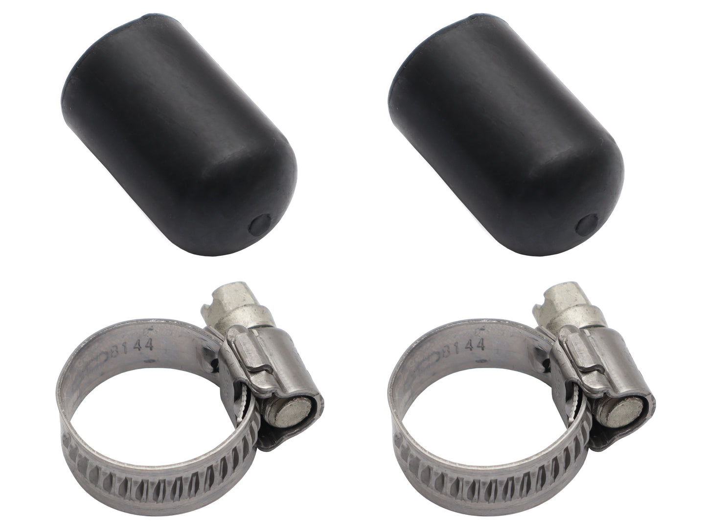 Water Block Off Caps 1/2" Pair With Clamps - WC12