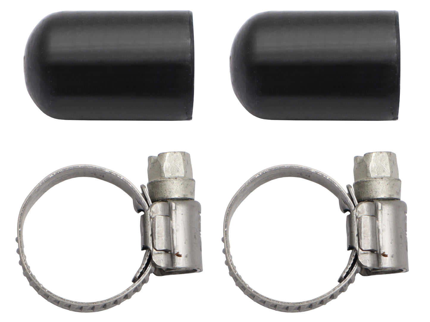 Water Block Off Caps 1/2" Pair With Clamps - WC12