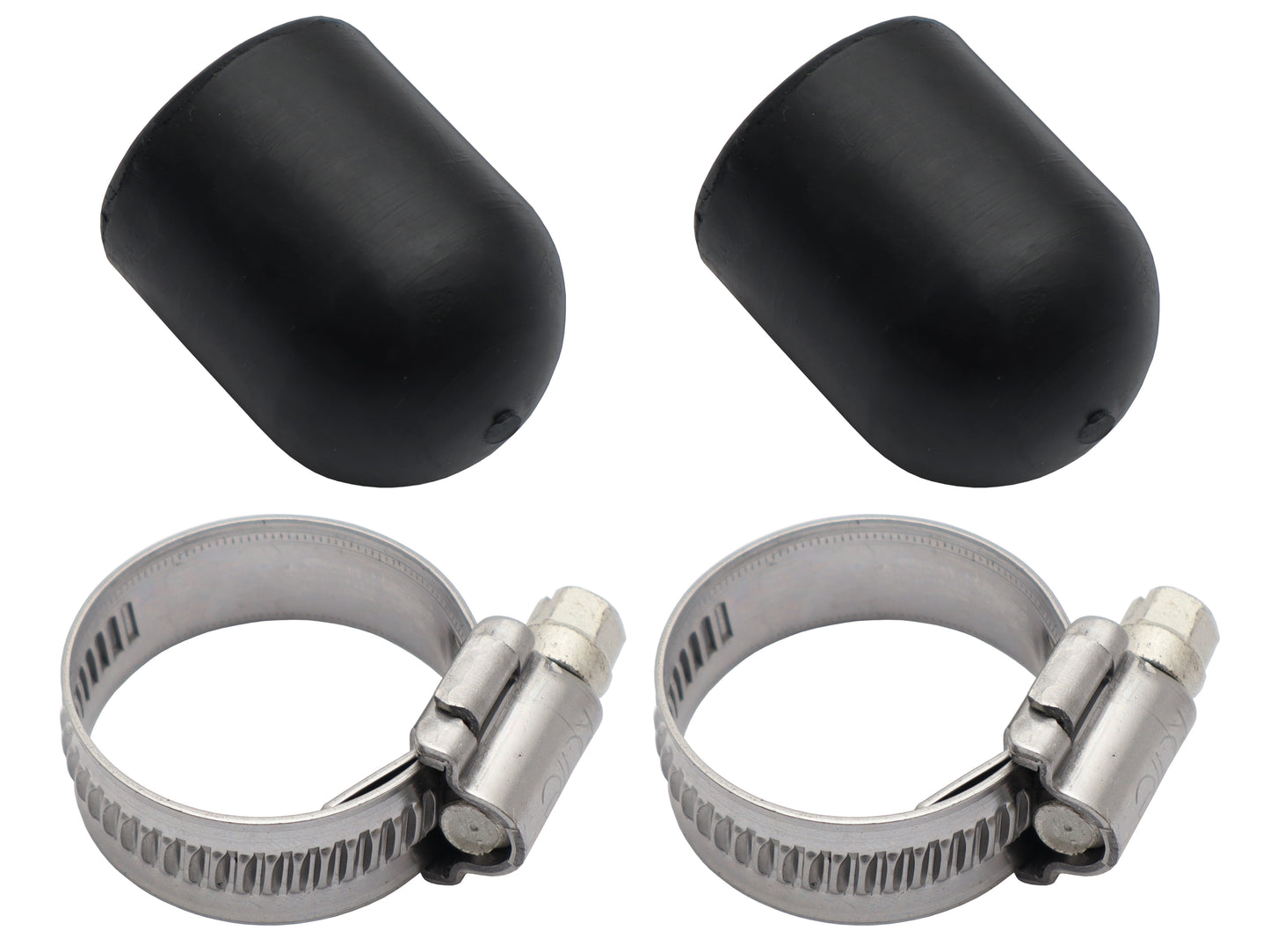 Water Block Off Caps 3/4" Pair With Clamps - WC34