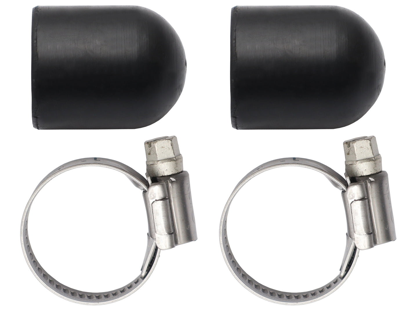 Water Block Off Caps 3/4" Pair With Clamps - WC34