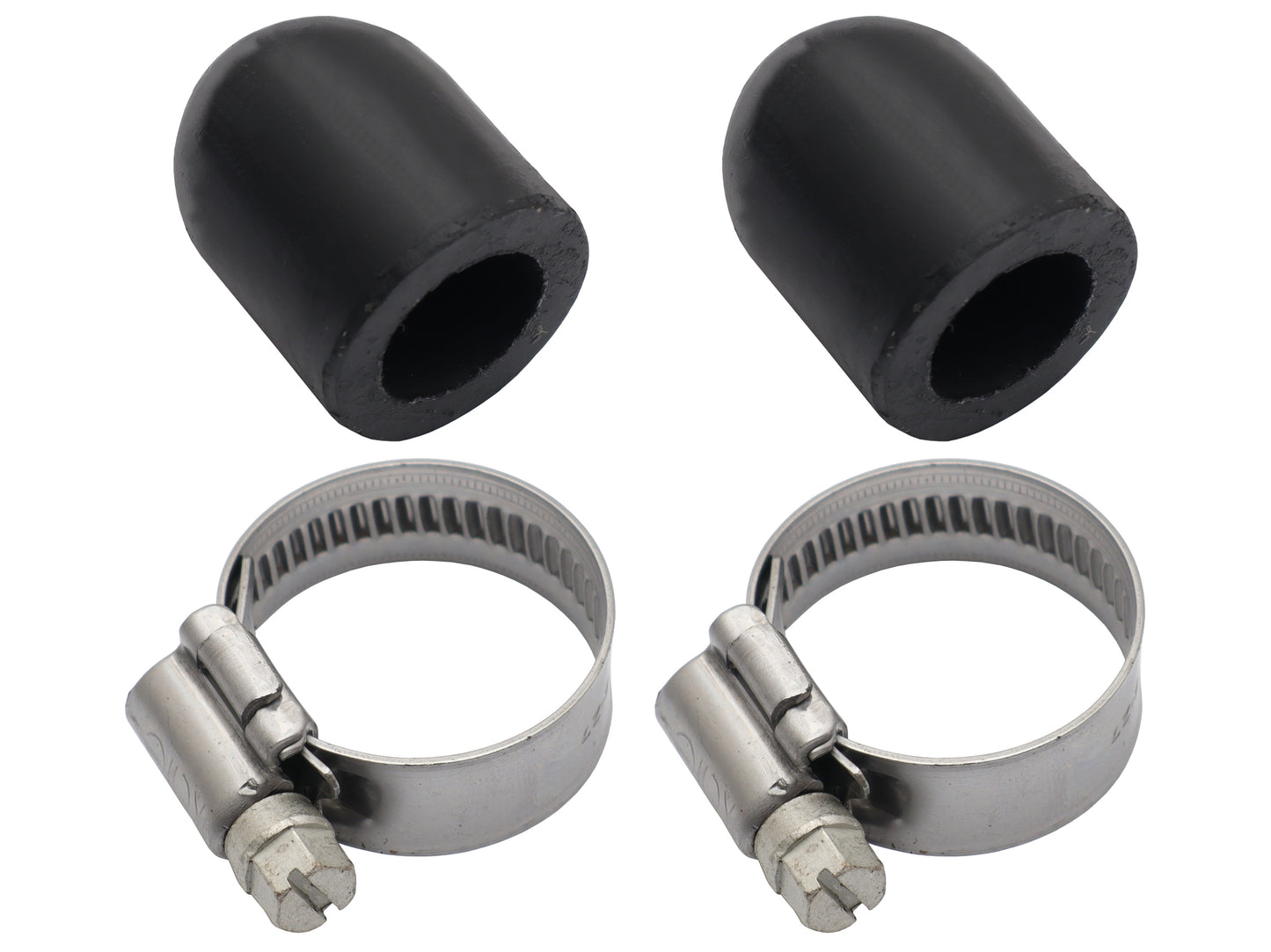 Water Block Off Caps 5/8" Pair With Clamps - WC58