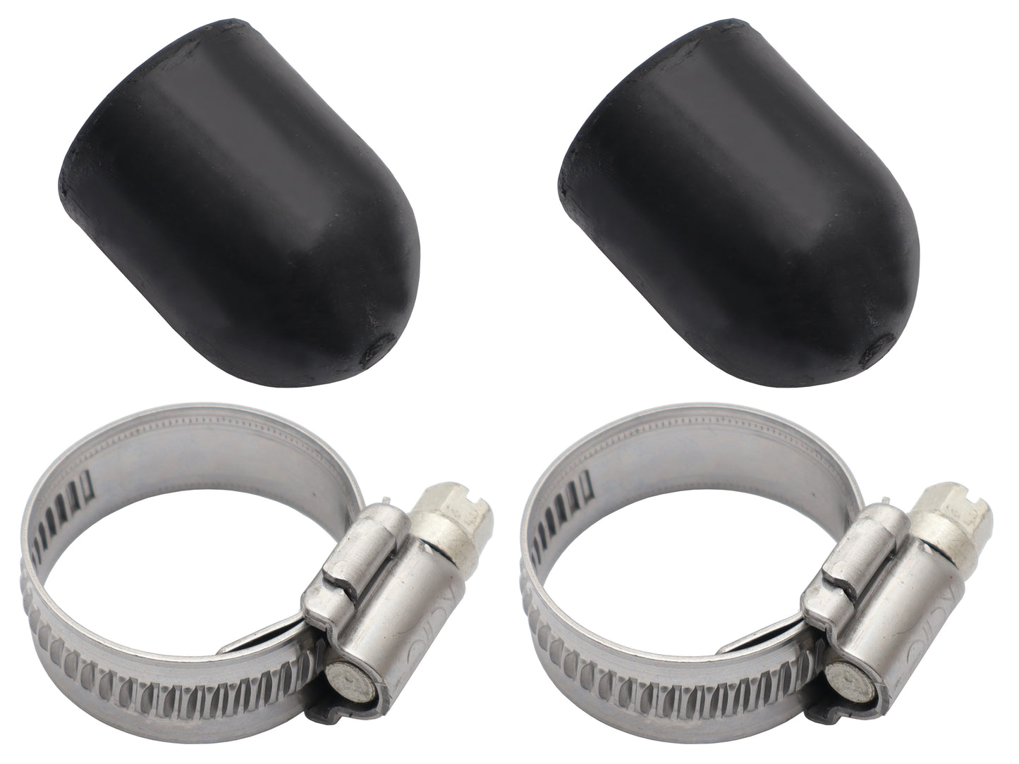 Water Block Off Caps 5/8" Pair With Clamps - WC58