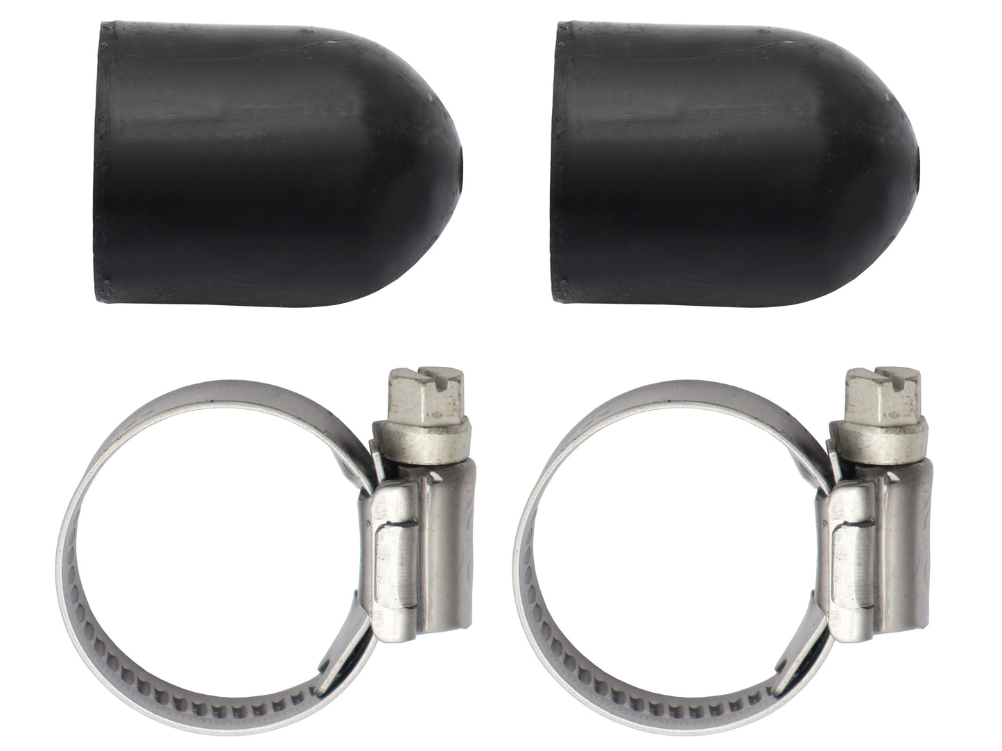 Water Block Off Caps 5/8" Pair With Clamps - WC58