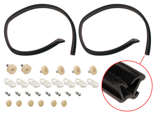Window Roller Repair Kit HK HT HG Monaro Doors & 1/4 Glass With Bailey Channel - WRK1004