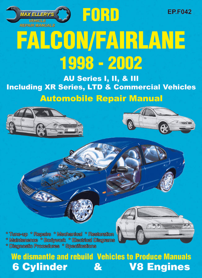 Workshop Manual AU Series 1,2,3 6 & 8 Cyl Ford - WSMAU
