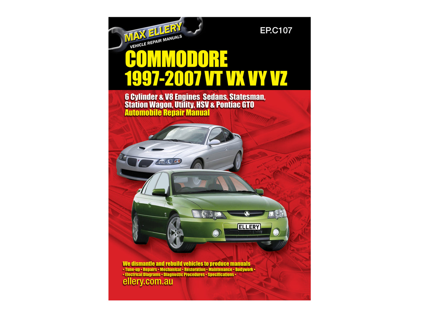 Workshop Manual VT VX VY VZ 6 & 8 Cyl Commodore - WSMVT-VZ