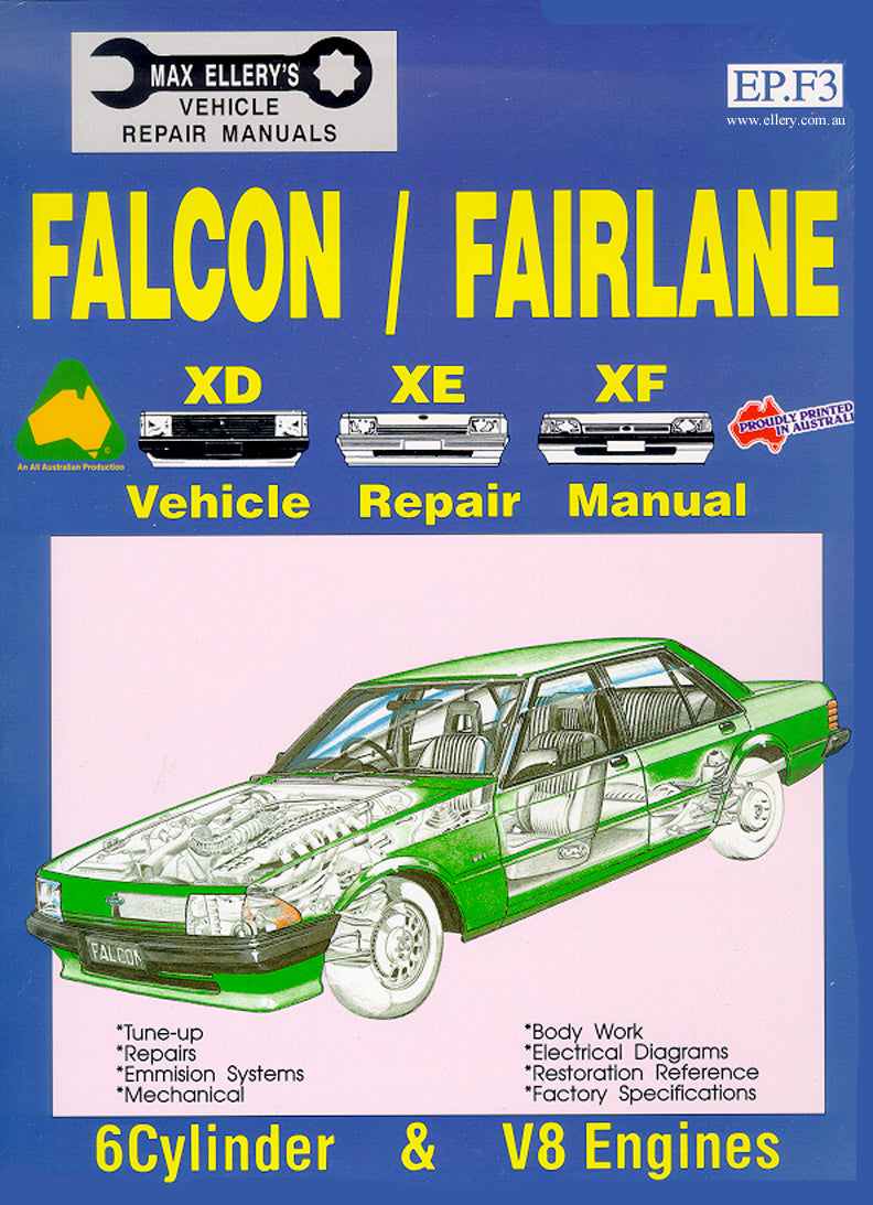 Workshop Manual XD XE XF 6 & 8 Cyl Ford - WSMXD