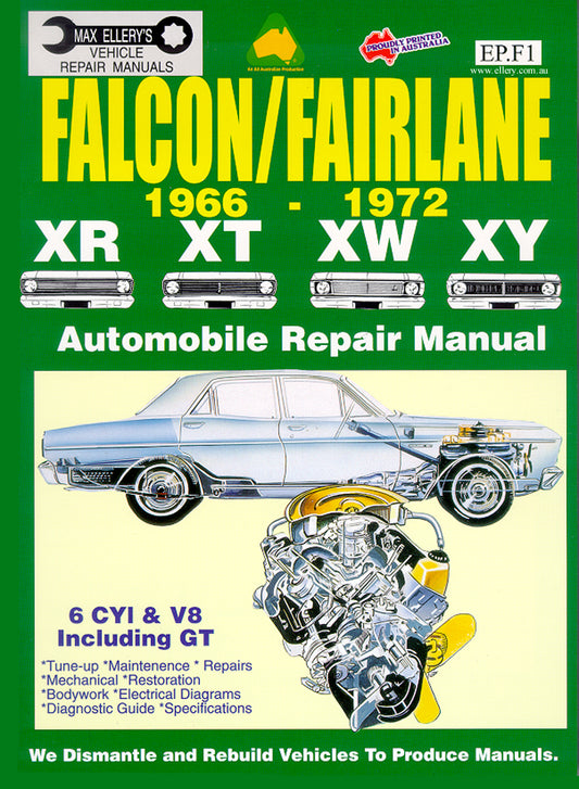 Workshop Manual XR XT XW XY 6 & 8 Cyl - WSMXR-XY