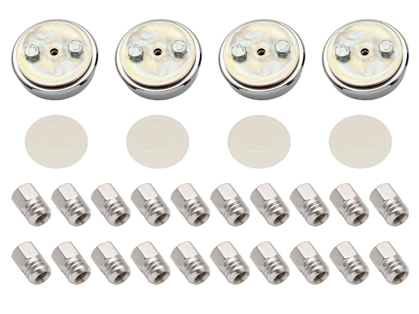 Wheel Trim HQ Early HJ Caps & Nuts For 4 Wheel - WT1004B